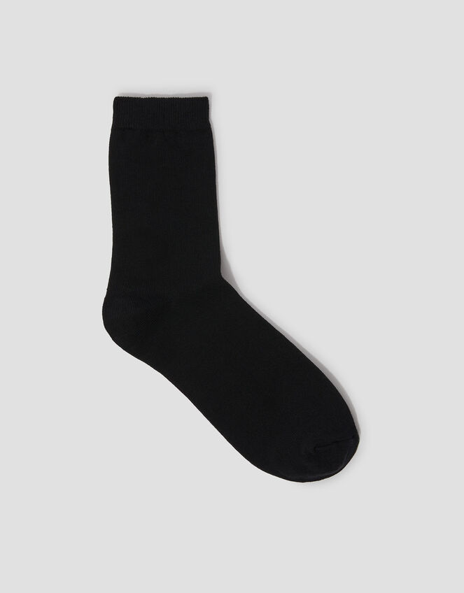 Plain Socks, Black (BLACK), large