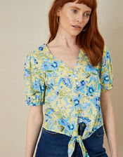 ARTISAN STUDIO Floral Print Top, Blue (BLUE), large