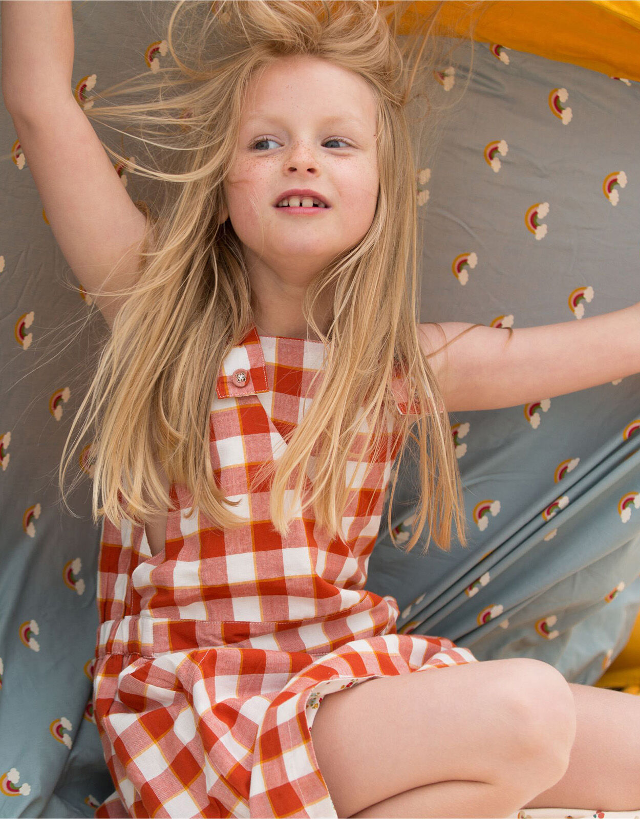 Check print pinafore dress hotsell