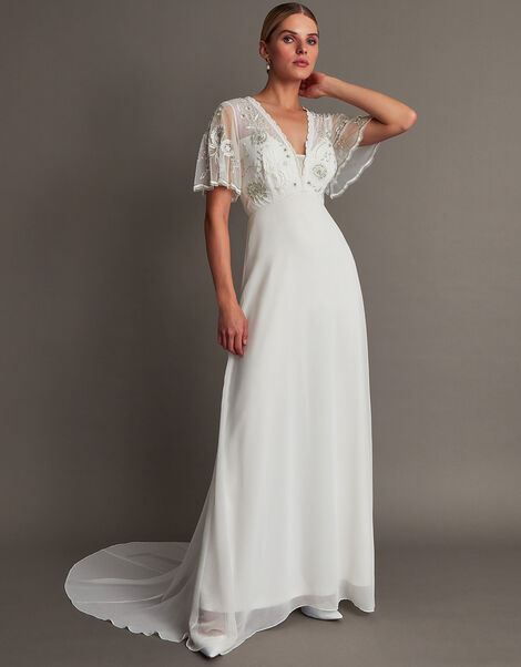 Liz Embroidered Bridal Dress  Ivory, Ivory (IVORY), large