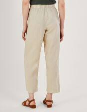 Pull-On Linen Trousers, Natural (NATURAL), large