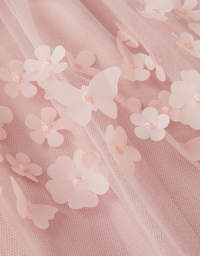 Baby Laura Appliqué Flower Scuba Dress, Pink (DUSKY PINK), large