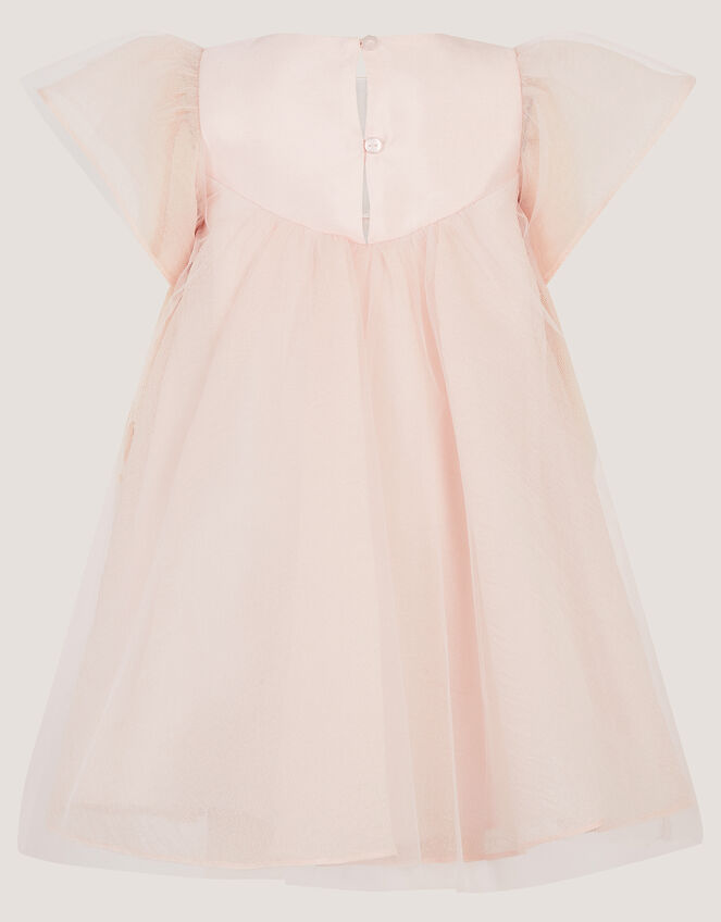 Baby Winnie Satin Bow Party Dress, Pink (PINK), large