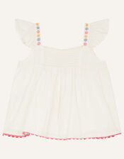 Baby Floral Stripe Top and Shorts Set, Ivory (IVORY), large