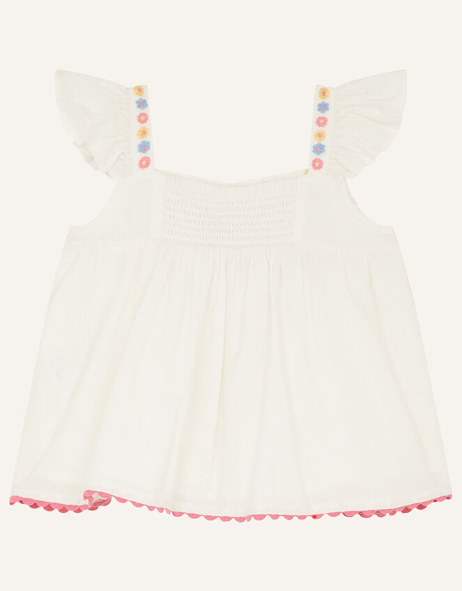 Baby Floral Stripe Top and Shorts Set, Ivory (IVORY), large