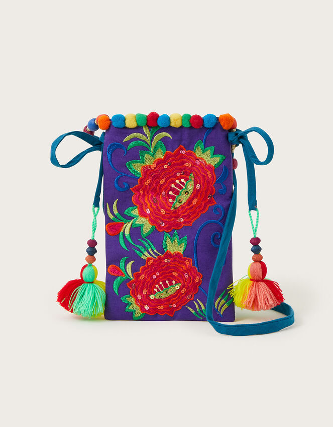 Embroidered Floral Phone Case, , large
