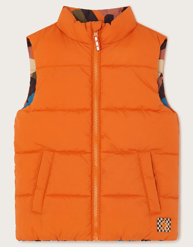 Reversible Camo Gilet , Orange (ORANGE), large