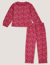 Floral Print Long Pyjama Set , Pink (PINK), large