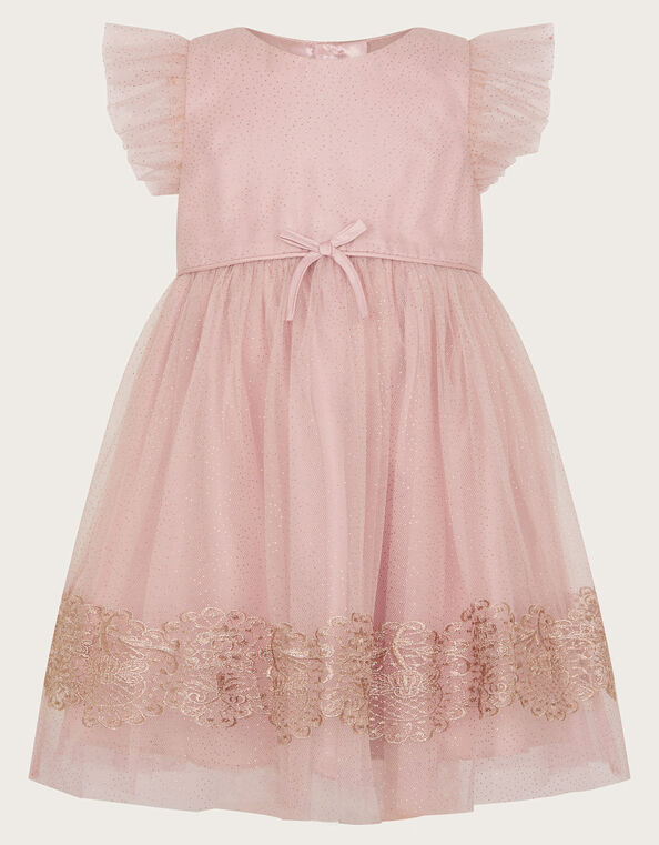 Baby Ayra Sparkle Lace Dress, Pink (PINK), large