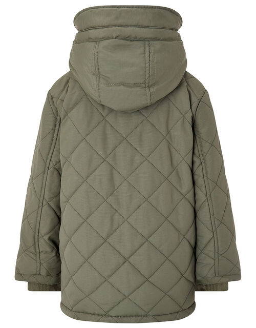 Quilted Coat With Hood Green Boys Coats Jackets Monsoon Global