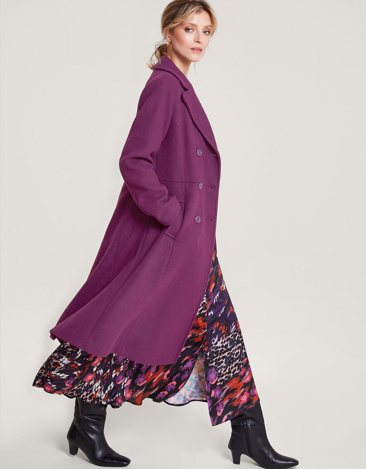 Monsoon purple coat store