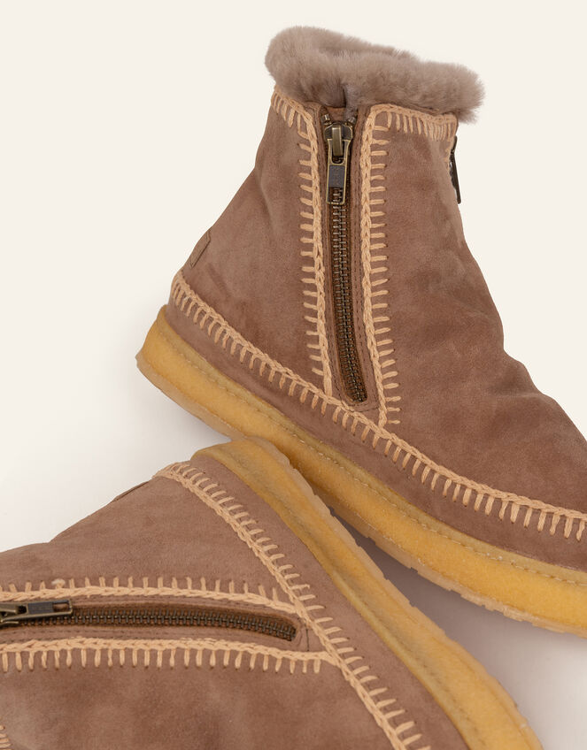 Laidback London Setsu Suede Ankle Boots, Camel (BEIGE), large