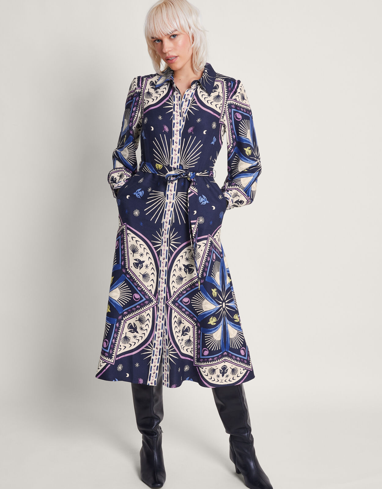 Monsoon blue shirt dress new arrivals
