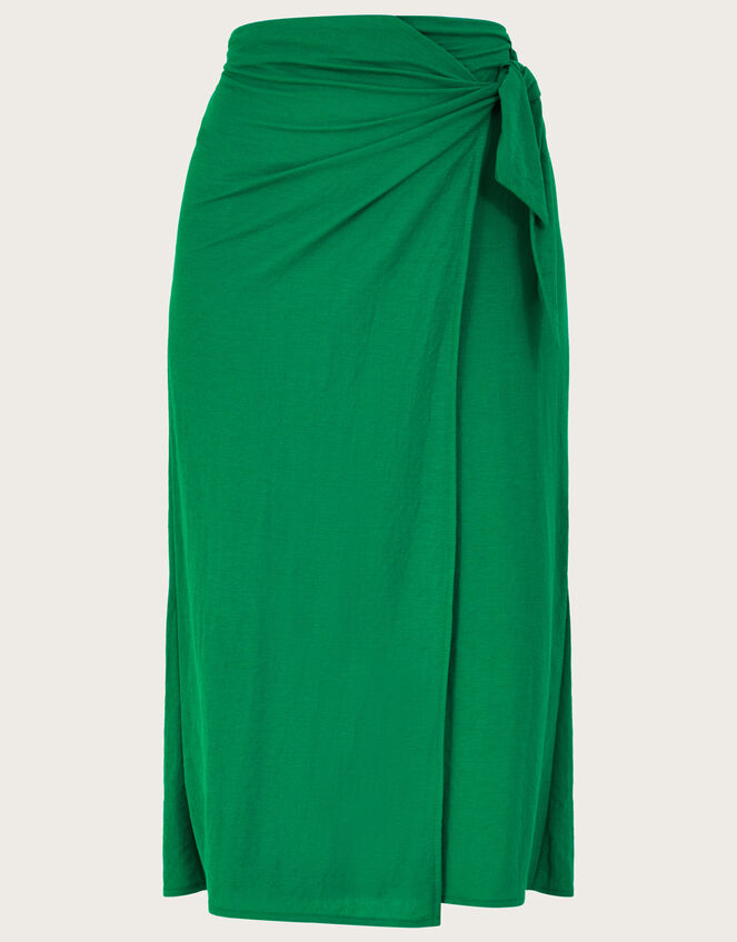 Winnie Wrap Midi Skirt, Green (GREEN), large