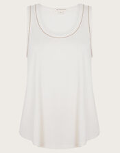 Jess Jersey Cami Top, Ivory (IVORY), large