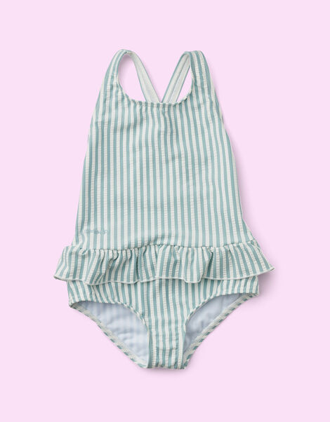 Liewood Amara Stripe Seersucker Swimsuit, Blue (BLUE), large
