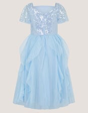 Scarla Sequin Ruffle Party Dress, Blue (PALE BLUE), large