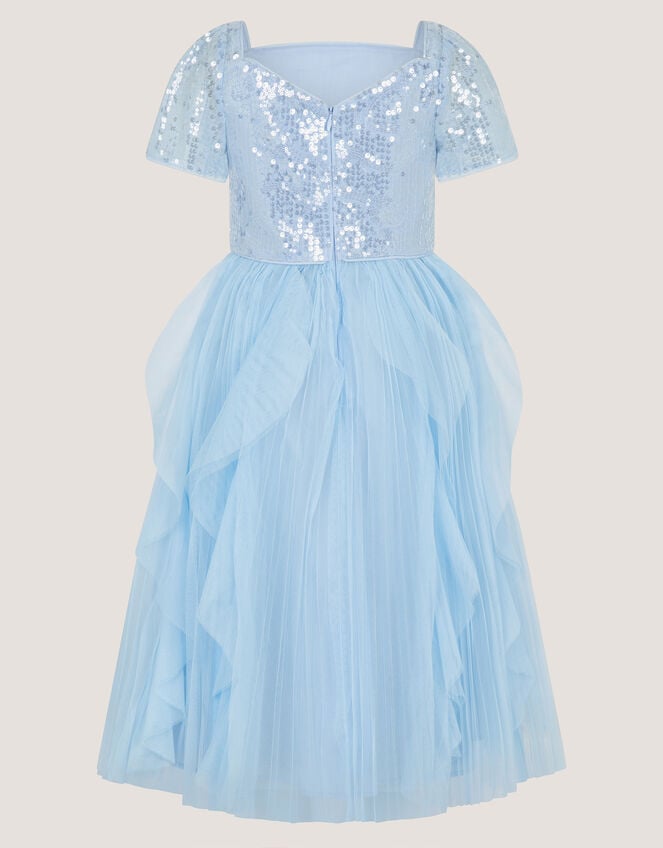 Scarla Sequin Ruffle Party Dress, Blue (PALE BLUE), large