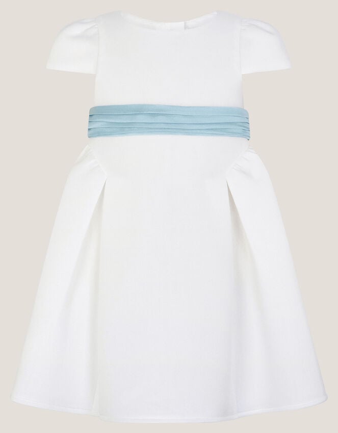 Polly Cap Sleeve Bow Party Dress, Ivory (IVORY), large