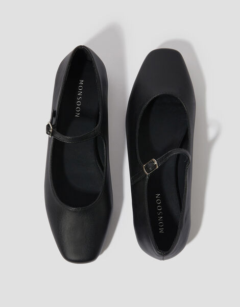 Crista Mary Jane Ballet Flats, Black (BLACK), large