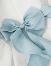 Polly Scuba Bow Party Dress, Ivory (IVORY), large