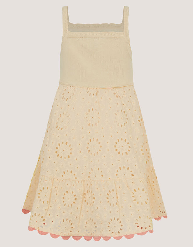 Crochet Broderie Dress, White (WHITE), large