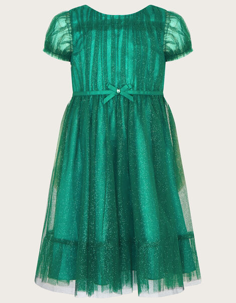Isla Glitter Party Dress, Green (GREEN), large