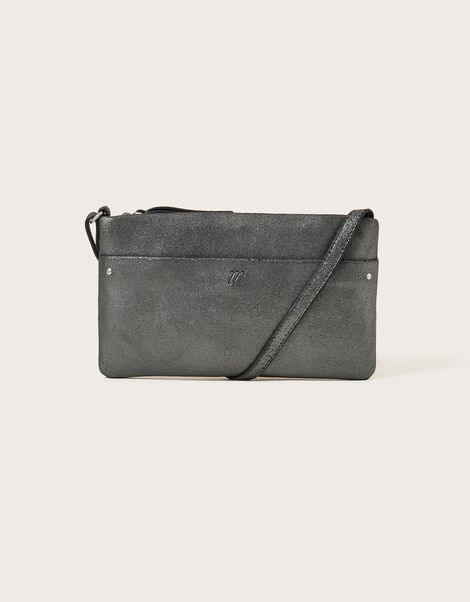 Metallic Leather Mini Cross-Body Bag, , large