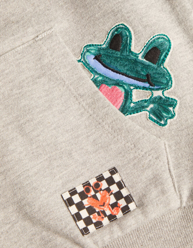 Marl Frog Sweatshirt, Gray (GREY), large