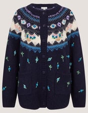 Hali Floral Handknit Cardigan , , large