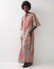 East Amelie Floral Scarf Print Maxi Dress, Multi (MULTI), large