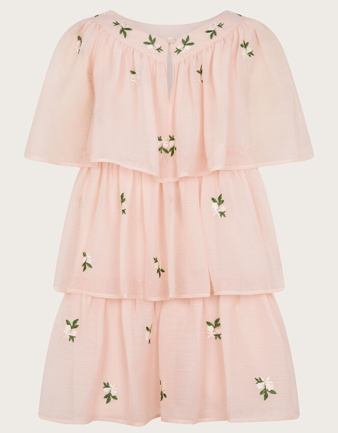 Katinka Embroidered Tiered Dress, Pink (PINK), large