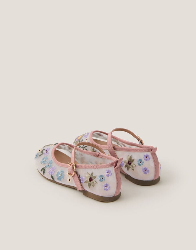 Floral Embroidered Ballerina Flats, Multi (MULTI), large