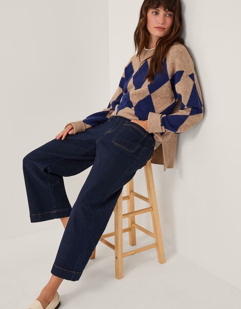 Arlo Regular Cropped Jeans, Blue (INDIGO), large