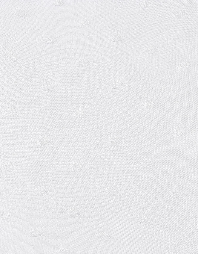 Baby Polka Dot Tights, White (WHITE), large