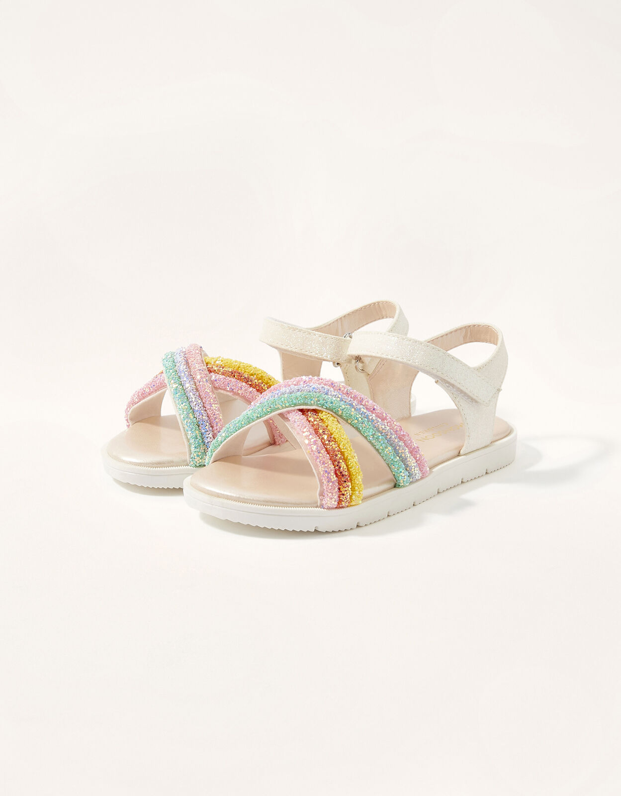 Glitter rainbow sandals sales
