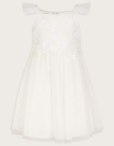 Ophelia Lace Tulle Dress, Ivory (IVORY), large