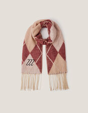 Asher Argyle Check Scarf, , large