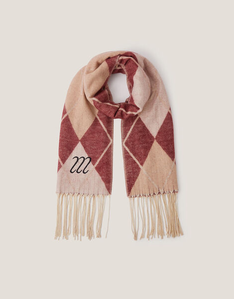 Asher Argyle Check Scarf, , large