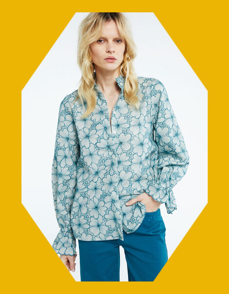Fabienne Chapot Benoit Blouse, Teal (TEAL), large