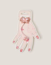 Butterfly Linked Bracelet & Ring Set, Pink (PINK), large