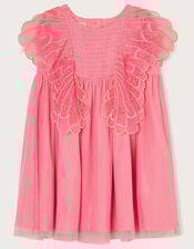 Baby Butterfly Sleeve Dress, Pink (PINK), large