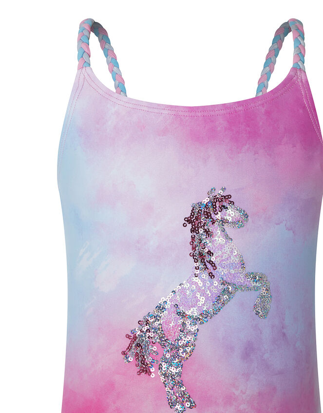 Ellie Unicorn Sequin Swimsuit, Pink (PALE PINK), large