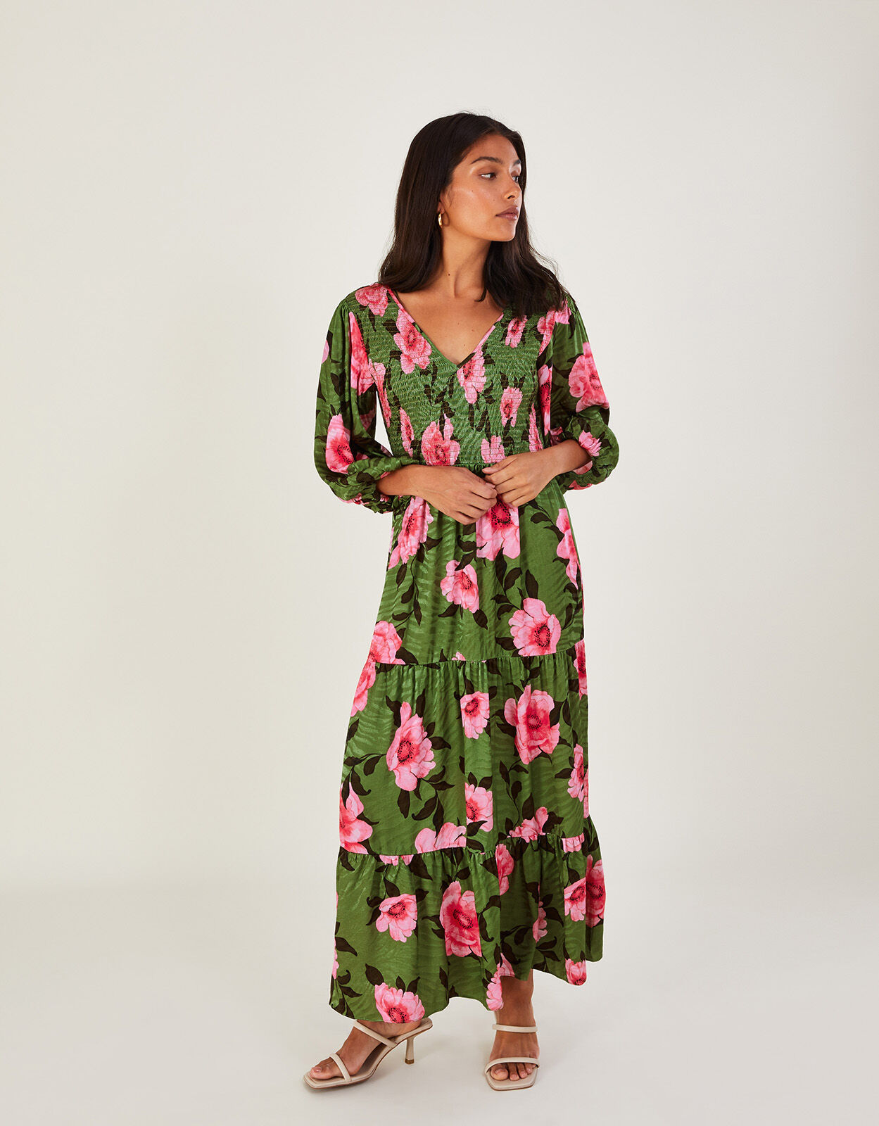Monsoon green shop floral dress