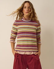 Serenity Stripe Jumper, Yellow (BUTTER YELLOW), large