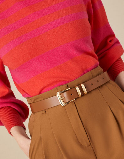 Leather Core Belt, Tan (TAN), large