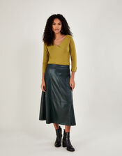 Smart Wrap Jumper with LENZING™ ECOVERO™ , Green (CHARTREUSE), large