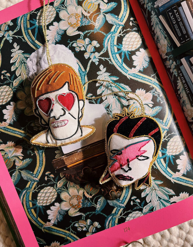 Anna and Nina David Bowie Hanging Decoration, , large