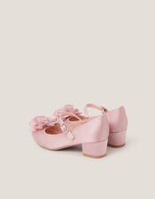 Corsage Flower Diamante Heels, Pink (PINK), large