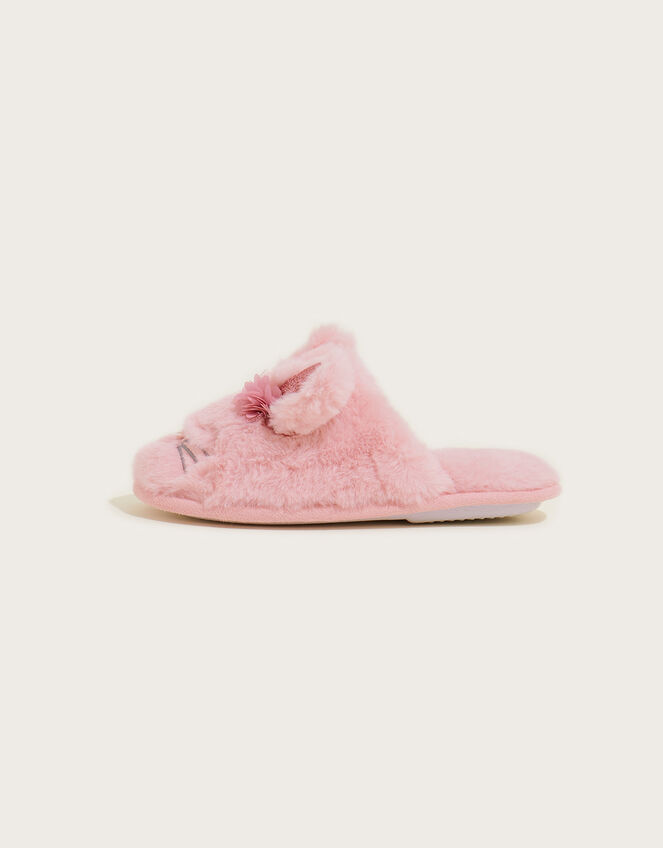 Flower Bunny Mule Slippers, Pink (PINK), large